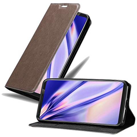 Custodia Compatibile Con Lg V35 In Bruno Caffè - Coperchio Protettiva Con Chiusura Magnetica, Funzione Stand E Tasca Per Le Carte - Foto 1