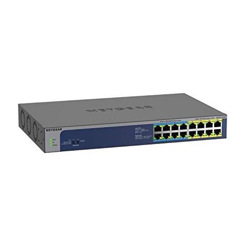 Switch PoE 16 porte Gigabit Ethernet Unmanaged (GS516UP) con 8 PoE+ e 8 PoE++ a 380 W, montaggio su rack / desktop e assistenza a vita ProSAFE - Foto 1