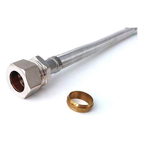 Xcel Casa 2 X 500mm X 12 Bsp Pipes 15 Millimetri Di Compressione Monoblocco Tap Connettori Cucina Bacino Flexi - Foto 2