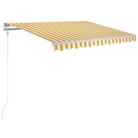 Tenda Automatica Sensore Vento e LED 350x250 cm Gialla Bianca - Foto 1