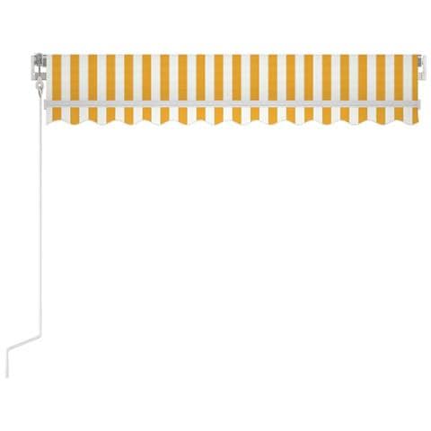 Tenda Automatica Sensore Vento e LED 350x250 cm Gialla Bianca - Foto 9