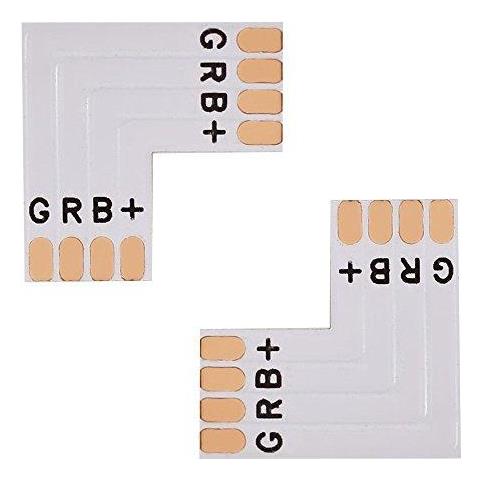 20 Pack 4-pin Rgb Pbc Connettore Led Light Strip 10mm Gapless Striscia A Striscia Adattatore Senza Saldatura Per Smd 5050 Led Multicolore - Foto 4