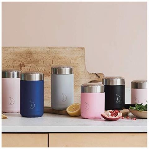 Di Chilly Cibo Pot - A Prova Di Perdite Premium In Acciaio Inox Riutilizzabile Contenitore Alimentare - A Doppia Parete Isolante Per Hot Or Cold Lunch Bagagli - Blush Pink - 300ml - Foto 2