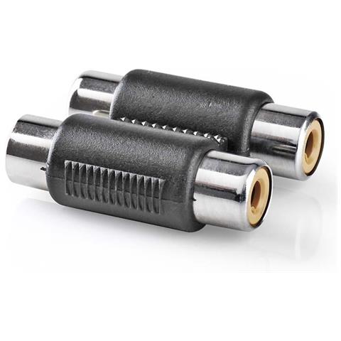 CAGB24952BK adattatore per inversione del genere dei cavi 2 x RCA Nero, Acciaio inox - Foto 4