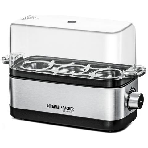 ER 300 Pentolino per uova 3 uovo /uova 300 W Acciaio inox, Trasparente - Foto 1