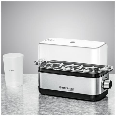 ER 300 Pentolino per uova 3 uovo /uova 300 W Acciaio inox, Trasparente - Foto 3