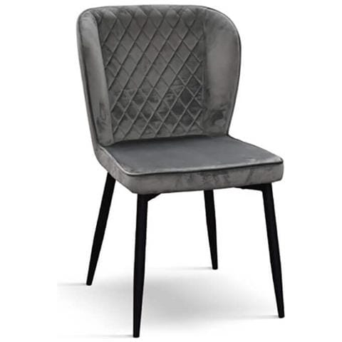 Ouranos - Sedia Moderna In Velluto - Foto 1