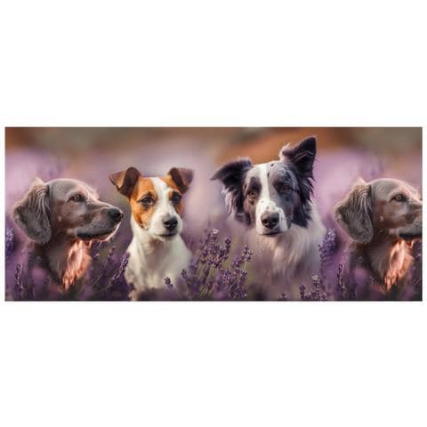 Tappeto Passatoia Cucina Antiscivolo Sottolavello Digitale Disegno Lavanda Dog 50x500 Lavanda Dog - Foto 1