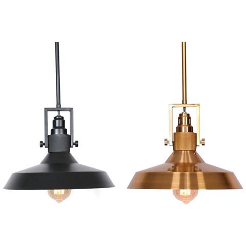 Lampadario Nero Dorato Metallo (2 Unità) - Foto 1