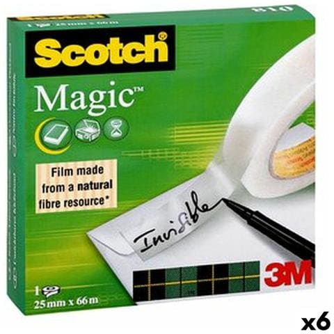 Nastro Adesivo Scotch Magic Trasparente 25 Mm X 66 M (9 Unità) - Foto 1