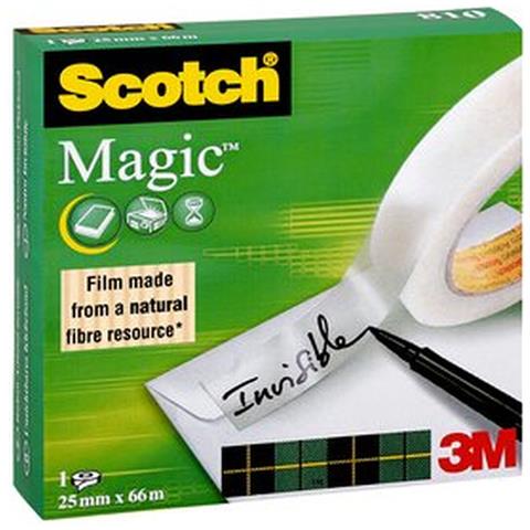 Nastro Adesivo Scotch Magic Trasparente 25 Mm X 66 M (9 Unità) - Foto 2