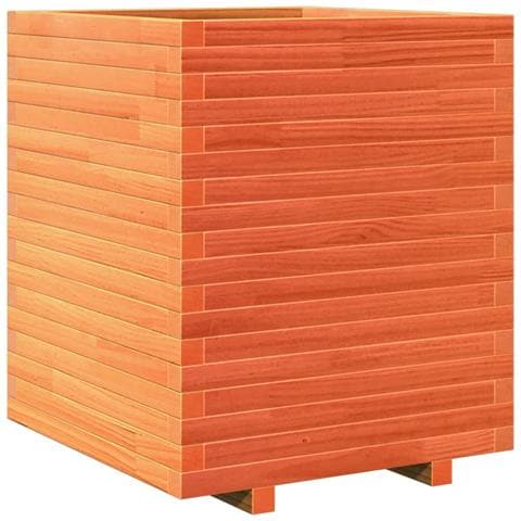 Fioriera Giardino Marrone Cera 60x60x72 Cm Legno Massello Pino - Foto 2