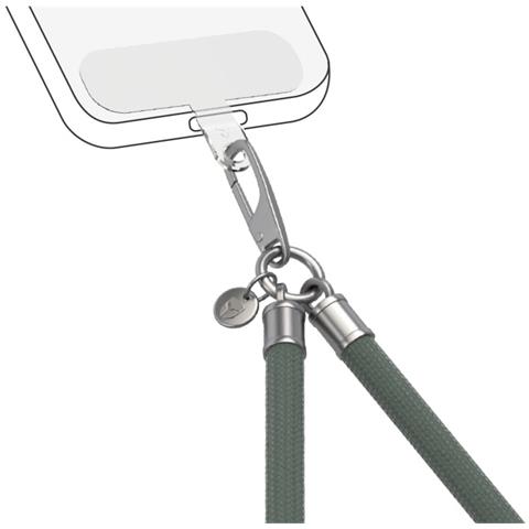Tracolla Universale Per Smartphone Con Sistema Di Fissaggio, Verde Kaki - Foto 1