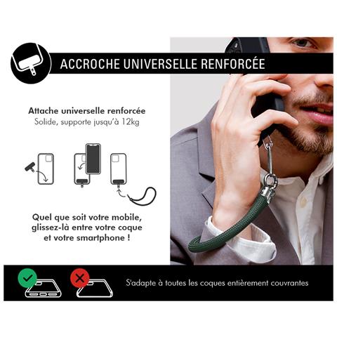 Tracolla Universale Per Smartphone Con Sistema Di Fissaggio, Verde Kaki - Foto 2