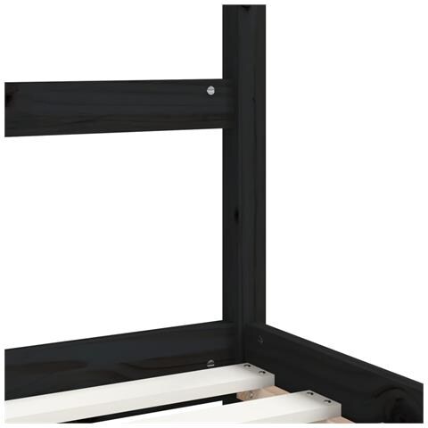 Giroletto Bambini con Cassetti Nero 80x200cm Massello di Pino - Foto 10
