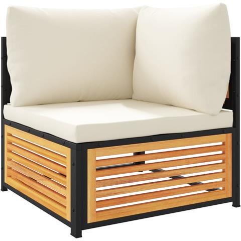 Set Divano da Giardino 6 pz con Cuscini in Massello di Acacia - Foto 2