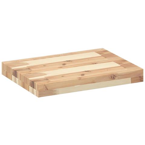 Mensole Da Parete 2 Pz 40x30x4 Cm Legno Acacia Non Trattato - Foto 3