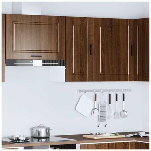 Pensile Da Cucina Porto Rovere Marrone In Legno Multistrato - Foto 3