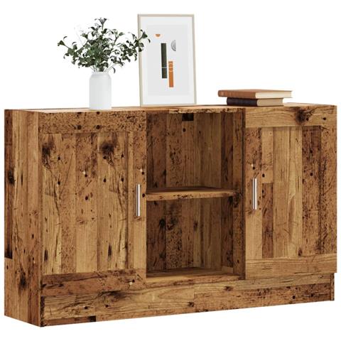 Credenza Legno Antico 120x30,5x70 Cm In Truciolato - Foto 1