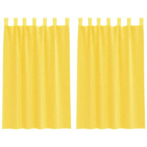 Tende In Voile Con Passanti 2 Pz Giallo 140x175 Cm - Foto 1
