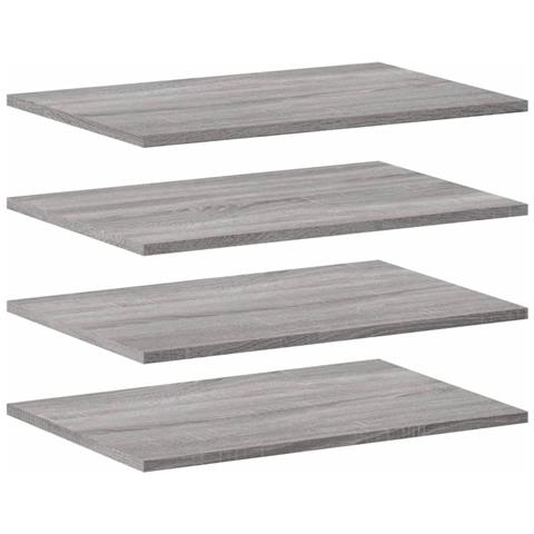 Lusso Casadino - Mensole Parete 4pz Grigio Sonoma 60x40x1,5 Cm Legno Multistrato - Foto 1