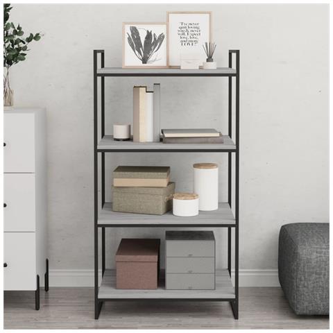 Lusso Casadino - Mensole Parete 4pz Grigio Sonoma 60x40x1,5 Cm Legno Multistrato - Foto 2