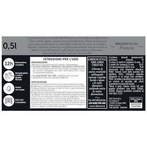 Pittura Iridescente I Neri Profondi Nuovo Nero Blu Brillante 500ml - Foto 3