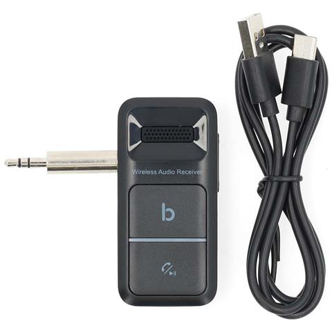 Ricevitore Audio Bluetooth Aux 3,5 Mm Con Chiamata A Mani Libere, Nero - Foto 2