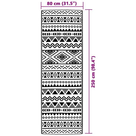 Tappeto da Esterni ARAKIL Nero 80x250 cm in PP - Foto 6