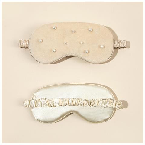 Mascherina Per Dormire Pearl Plush - Blocca La Luce Per Un Sonno Riposante Gold - Foto 1