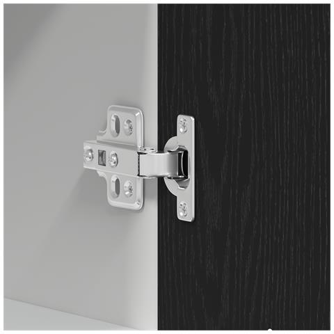 Armadio sospeso in rovere nero 60x31x60 cm realizzato in legno ingegnerizzato - Foto 9