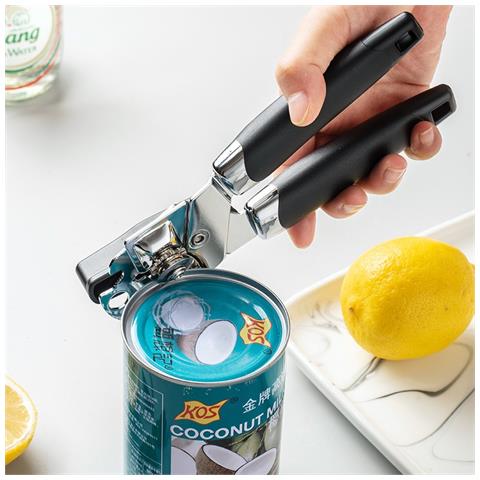 Apribottiglie In Acciaio Inossidabile Rorzato 3 In 1: Apriscatole, Apribottiglie E Leva-tappi Black - Foto 6