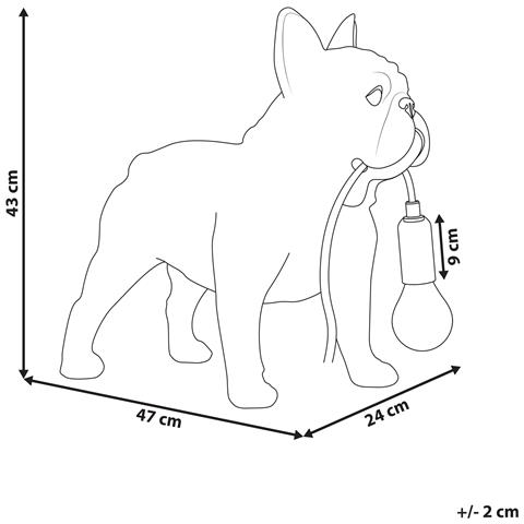 Lampada Da Tavolo Cane Baxter Nero - Foto 7