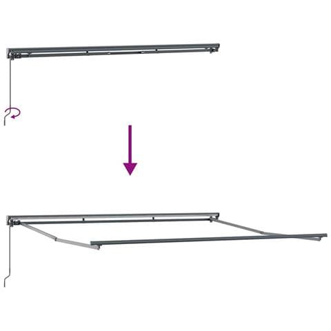 Tenda Retrattile Rosso Borgogna 400x300 cm Tessuto - Foto 9