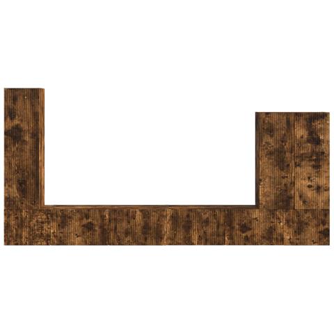 Set di Mobiletto da TV a Parete 6 pcs Rovere fumé - Foto 9