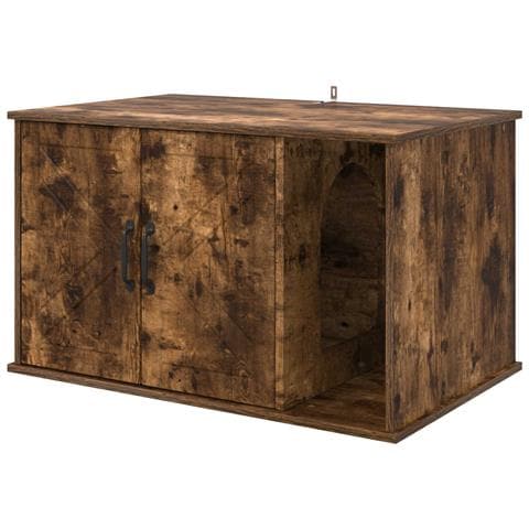 Casa per Gatti Rovere fumé 85 x 55 x 50 cm Legno multistrato - Foto 1