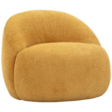 Poltrona Ginevra In Compensato E Tessuto Senape 81x78x64 Cm, Seduta H 40 Cm - Foto 1