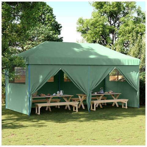 Tenda Party Verde 292 x 580 x 315 cm Tessuto Oxford - Foto 2