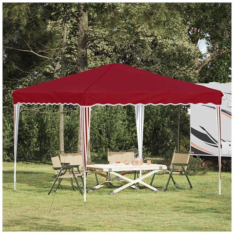 Tenda per feste a pop-up 288 x 288 x 245 cm Borgogna - Foto 2