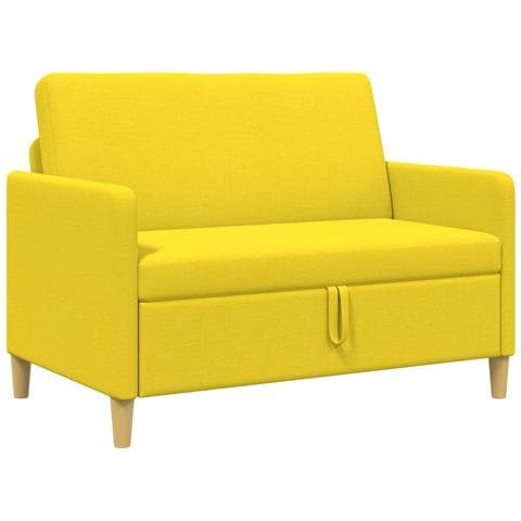 Divano con Storage Giallo Chiaro 122 x 78 x 87 cm Poliestere - Foto 1