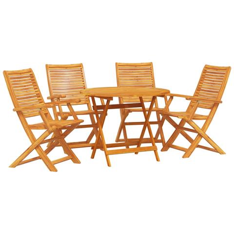 Set da Pranzo per Giardino 5 pcs Marrone - Foto 1