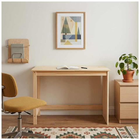 Scrivania Marrone 112 x 50 x 75 cm Legno di Pino Massello - Foto 2
