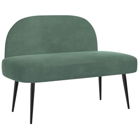 Panchina imbottita con schienale verde mare 110 x 60 x 76 cm - Foto 1
