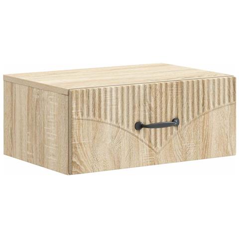 Mobiletto da notte a muro Rovere Sonoma 49 x 34,5 x 20 cm - Foto 1