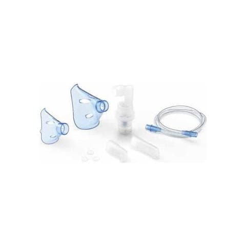 Soffio Cube Kit Accessori Ricambio con Ampolla, Boccaglio e Focella Nasale, Maschera Pediatrica e Adulti, Tubello e Filtri di Ricambio e Borsa Porta Accessori - Foto 1