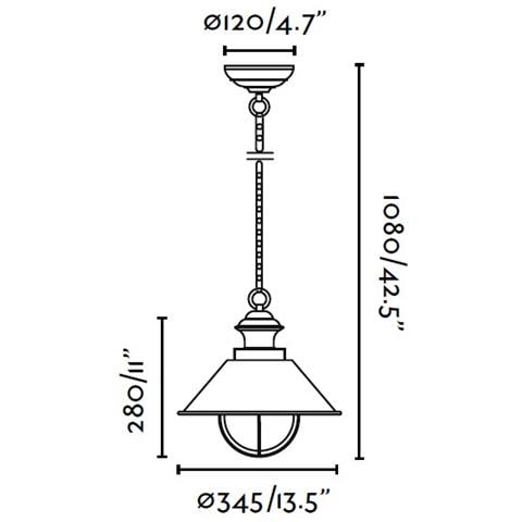 Faro 71139 - Nautica 1g Lampada A Sospensione Per Esterni Marrone Ossido - Foto 2