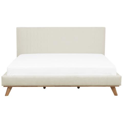 Letto Matrimoniale In Ciniglia Beige 180x200 Cm Talence - Foto 18