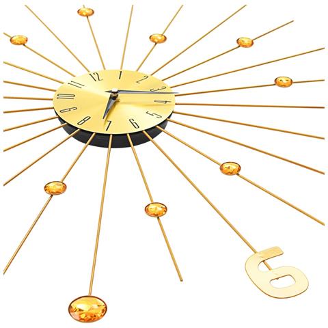 Orologio Da Parete In Metallo 70 Cm Dorato - Foto 2