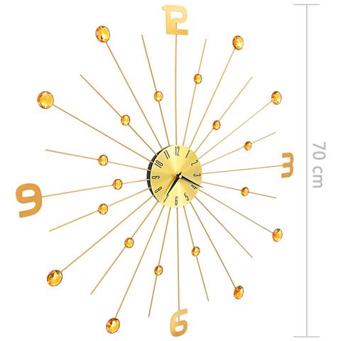 Orologio Da Parete In Metallo 70 Cm Dorato - Foto 6