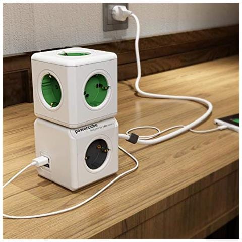 Powercube Extended Spina A 5 Prese, Verde / bianco - Foto 2